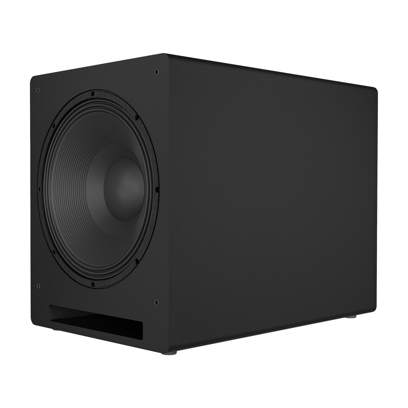 TV1813 matte subwoofer view from a quarter turn
