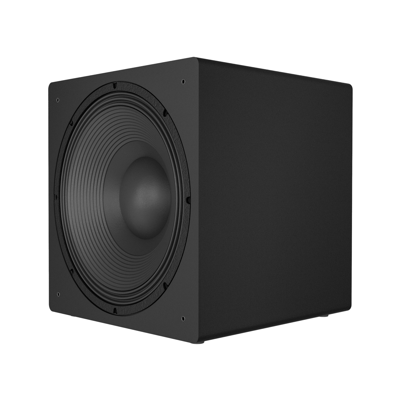 S2112 matte subwoofer view from a quarter turn