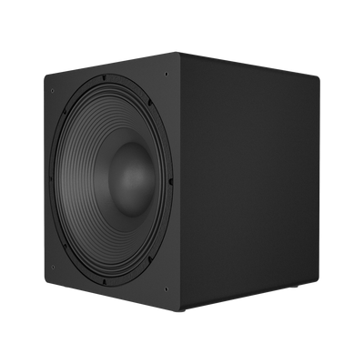S2112 matte subwoofer view from a quarter turn